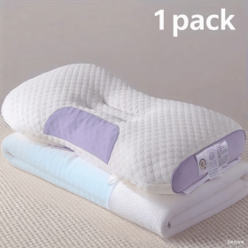 3D Knitted Cotton Massage Pillow(1pack) (Color: purple)
