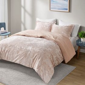 Crushed Velvet Sherpa Reversible Comforter Set (Color: as Pic)