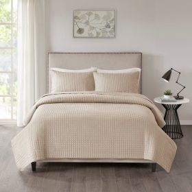 3 Piece Reversible Quilt Set (Color: as Pic)